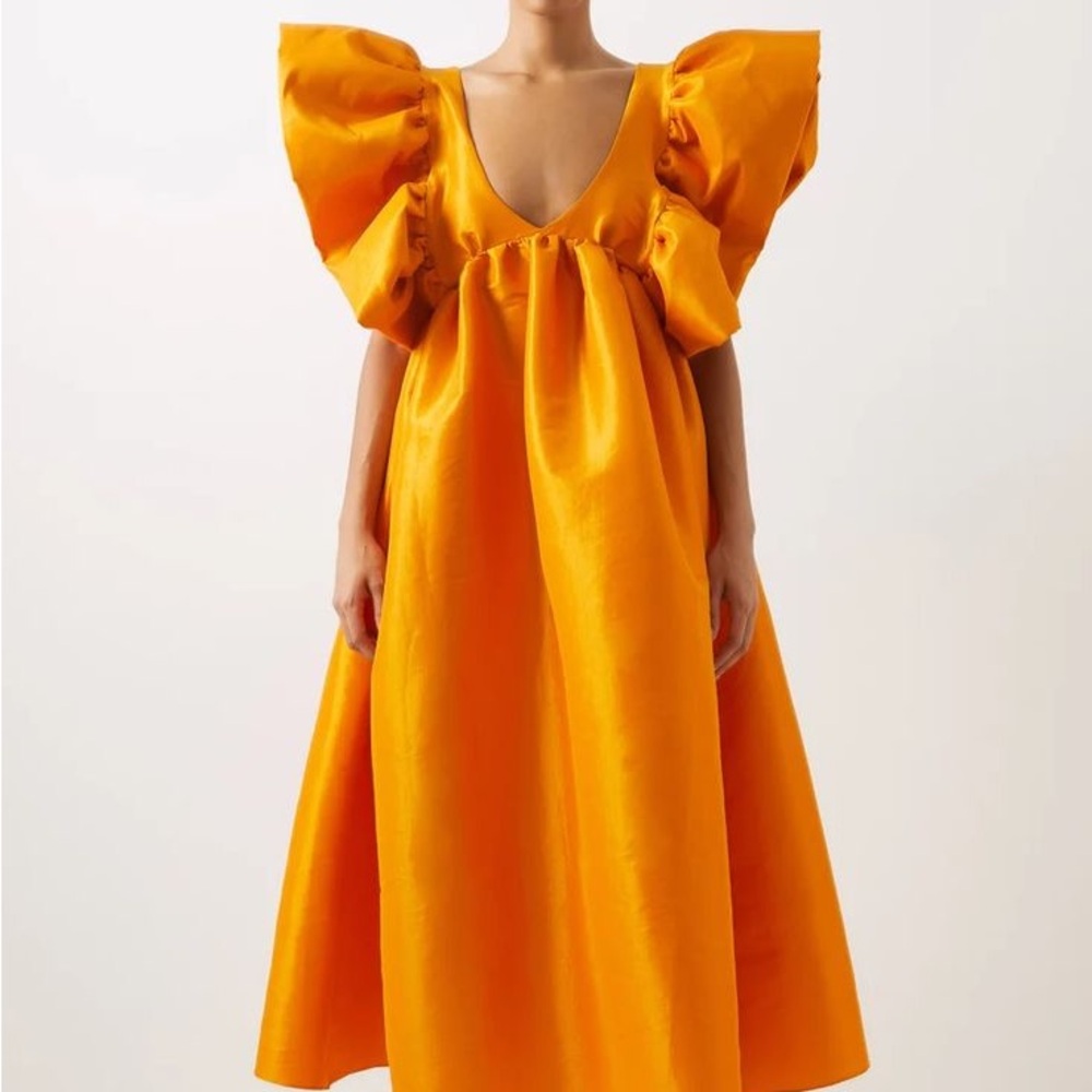 ISO Kika Vargas Orange Adriana Dress